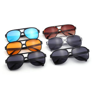 Gafas de sol Conchen para hombre, montura grande, doble puente, negras, protección UV400, para conducir, viajar, moda. - Product Image 3
