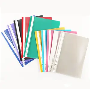 A4 A5 ukuran file folder 2 lubang Binder PP longgar daun pukulan Folder laporan sederhana dekoratif warna gantung Data Folder