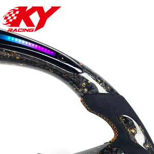 For Dodge Ram 1500 Custom Sports Style Orange Forged Carbon Fiber Steering Wheel With LED Rpm Display for Ram 2500 3500 TRX - Product Image 2