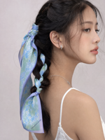 Écharpe fine personnalisée imprimée pour femme, longue et étroite, en satin, ruban pour cheveux, bandeau, ceinture élastique à nouer, écharpe fine