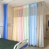 Rideaux médicaux d'hôpital en maille de polyester antistatique résistants aux flammes, antibactériens, sur mesure pour les cabines et les lits