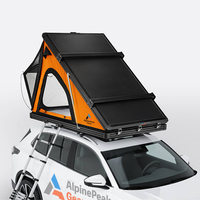4x4 Neues Upgrade Automatisches Dachzelt Langlebiges 4-Seitiges Fenster Robustes Aluminium-Dachzelt Pop-Up Dreieckiges Hartschalen-Vier-Jahreszeiten-Zelt