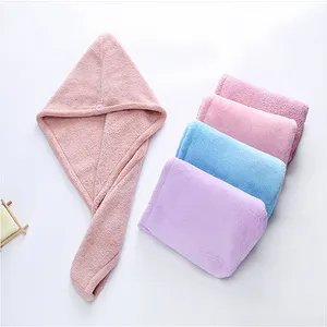 Sợi Nhỏ Tóc Khăn Nhanh Chóng Làm Khô Curling Tóc Turban Siêu Thấm Đầu Khăn Quấn Tóc Ướt Cap