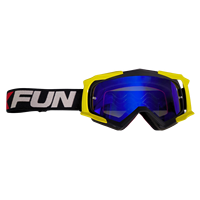 Masque Enduro anti-buée de type 18, masques de fête noirs/jaunes