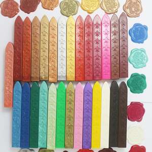 工場卸売封筒ワックスシールスティックスタンプワックススティックスタンプゴールドカラーシーリングワックス用ワインボトルフラワー - Product Image 3