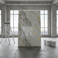 Großhandel Maßgefertigte 3D Dekorative Wasserdichte PVC-Wandverkleidung Kunststoff Innen-Marmorplatte Faux-Stein UV-Marmor-Wandpaneel