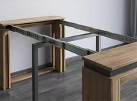 Table pliante rétractable de style nordique en promotion pour la famille, avec plateau en MDF, idéale pour le salon et la salle à manger, mobilier de maison