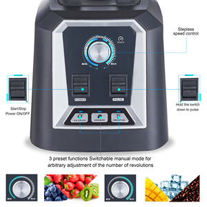 Blender professionnel de comptoir 2200W, robot culinaire de qualité commerciale avec contrôle de vitesse progressif <span class=keywords><strong>et</strong></span> interrupteur de sécurité pour la cuisine - Product Image 2