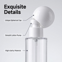 Bouteille pulvérisateur PET 60/100/200 ml à succès avec bouchon sphérique, logo personnalisé, flacon pompe à brume fine pour cosmétiques et soins de la peau