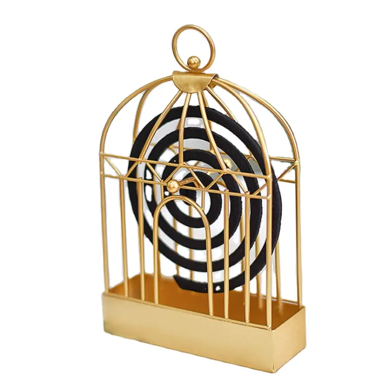 Mosquito Repellent Incenses Rack Plate Home Decoration Mosquito Coil Holder Birdcage Shape Summer Day Iron