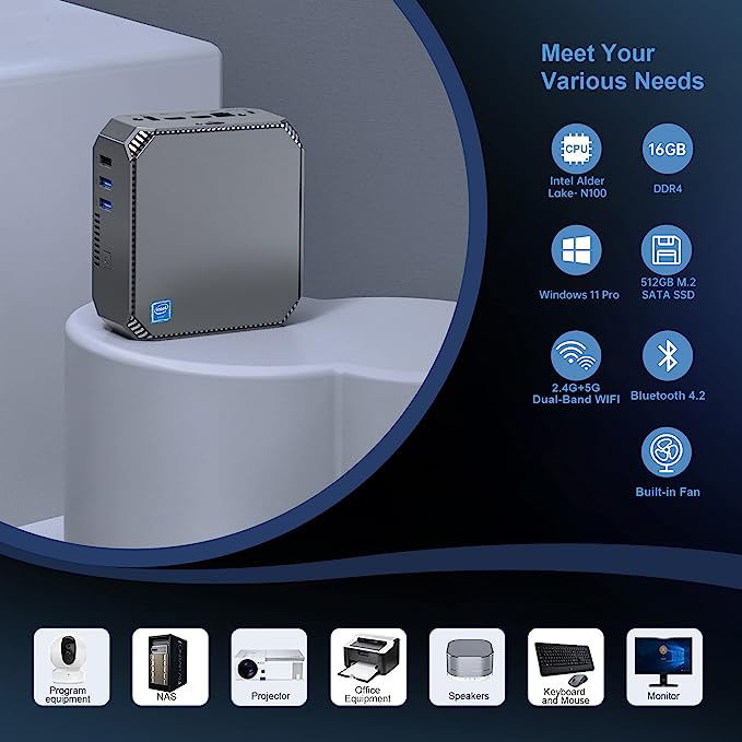 CYX Mini PC 12th Intel Alder Lake N100 16GB RAM 512GB SSD デュアル