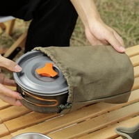 IRONDONKEY Sac de rangement en toile à cordon de serrage pour camping en plein air, vaisselle, courses et articles divers