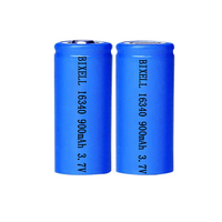 Vente en gros CR123A 16340 3.7V 900mAh batterie à tête plate rechargeable au lithium-ion pour stylo laser, lampe de poche à lumière forte,