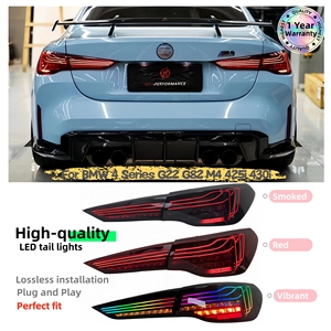 Feux arrière LED <span class=keywords><strong>laser</strong></span> rouges <span class=keywords><strong>pour</strong></span> BMW Série 4 G22 G82 G26 425i 430i 2020-2024 avec signal dynamique <span class=keywords><strong>de</strong></span> freinage et <span class=keywords><strong>stop</strong></span> arrière - Product Image 1