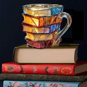 Taza de Café Pintada W62 de 11 oz, Diseño Único y Colorido en Resina/Vidrio 3D, Linda Caricatura, Apta para Lavavajillas y Microondas, Regalo para el Regreso a Clases - Product Image 4