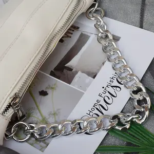 ZONESIN Wholesale 30cm Silver Gold Thick Aluminum Purse Chain Bag Chain Handle For Ladies Handbags