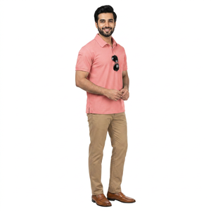 Camiseta Polo Deportiva Slim para Hombre con Logotipo Bordado Personalizado, Camiseta Polo de Golf de Manga Corta de Alta Calidad, de Secado Rápido y a Rayas - Product Image 1