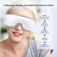 Masseur oculaire 2024 au meilleur prix avec chaleur et massage par compression d'air, vibrations, musique Bluetooth, soulage la fatigue oculaire, bons cadeaux