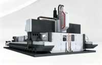 Machine CNC à portique à table longue et robuste pour le traitement de tubes cylindriques de tête de chaudière ultra-longs