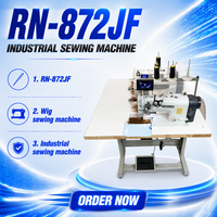 Nouvelle machine à coudre manuelle éco-responsable en acier inoxydable à aiguille unique pour l'arrangement de perruques à 3 têtes et la confection de dentelles capillaires RN-872JF