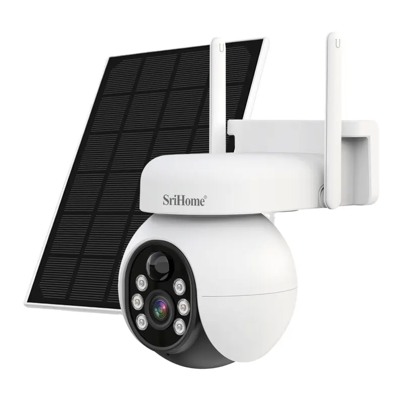 SriHome 핫 셀링 아시아 4G 밴드 태양 전지 카메라 가정용 저전력 배터리 카메라 무선 보안 카메라 시스템 CCTV