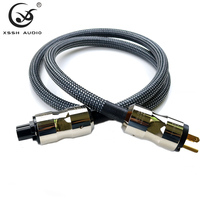 Câble d'alimentation standard américain à 3 broches mâle-femelle YIVO XSSH Audio 3 conducteurs OFC OD 18MM DIY Câble d'extension AC
