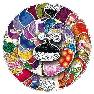 Nuevo diseño 52 unids/bolsa a prueba de agua extraíble Anime Devil Fruit pegatinas de vinilo para monopatín teléfono portátil Decoración - Product Image 2
