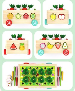 Cà Rốt Thu Hoạch Trò Chơi Bằng Gỗ Hình Dạng Phân Loại Đồ Chơi Xe Hơi Trẻ Em Montessori Đồ Chơi Mầm Non Đầu Học Tập Giáo Dục Đồ Chơi Quà Tặng - Product Image 6