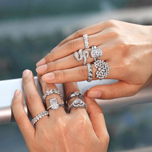 Dylamクラシックオーバルダイヤモンド5A 8Aキュービックジルコニア女性プロミスウェディング925スターリングシルバージュエリー婚約指輪 - Product Image 3