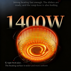 4L 5L kích thước lớn đa chức năng nấu ăn gia đình lẩu chiên Sôi kính cường lực nhà điện Chảo với nắp không dính - Product Image 5