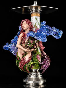 60cm Artistic <b>Resin</b> Stainless Steel Glass Hookah Shisha Set Decorative Customizable Lounge Wholesale - Product Image 3