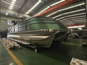 Canada Aluminium Cruising Tritoon Family Party Pontoon Boat avec barre lumineuse à vendre - Product Image 5