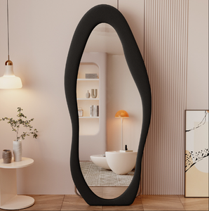 Specchi Irregolari da Terra a Figura Intera Asimmetrici con Supporto Grande, Forma Ondulata, per Soggiorno e Camera da Letto - Vendita all'Ingrosso - Product Image 6
