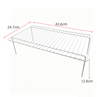 Étagère de rangement de comptoir en fil métallique blanc DaS, à un seul niveau, pour armoire de cuisine, organisateur pour épices, bouteilles, assiettes et articles divers