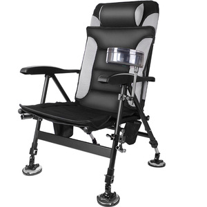 Chaise de pêche pliante en alliage d'aluminium de style européen, portable, pour extérieur, plage et pêche - Product Image 1