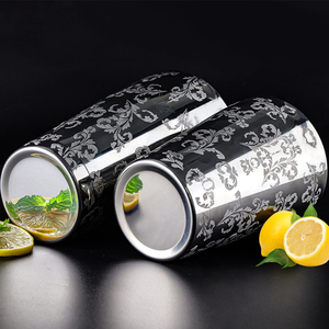Coctelera Boston de Acero Inoxidable 304 de 550ML+750ML con Patrón Grabado Personalizado, para Mezclar Cócteles, Martini y Vino - Product Image 4