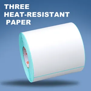 LTLL 80x60mm rollo de papel de caja registradora térmica continua sin madera para supermercado POS