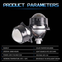 SANVI Phare à lentille de projecteur LED super lumineux 6000K de 3 pouces S7 55W/pièce pour Accord, ampoules de système automobile 12V neuves