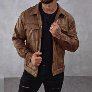 Chaqueta de ante casual de invierno para <span class=keywords><strong>hombre</strong></span>-Teñida lisa, ideal para los mercados europeos y americanos, lista para cruzar fronteras - Product Image 6