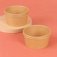 Bols en papier kraft jetables en gros, biodégradables et compostables, pour la restauration à emporter et les services de traiteur