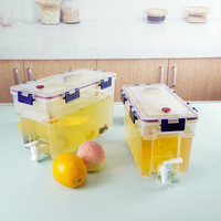 Pichet en plastique Transparent en PP de qualité alimentaire, pichet à lait, jus de Fruit, citron, eau froide, bouilloire avec robinet
