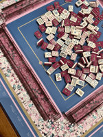 Juego de Mahjong Americano de Doble Capa de Acrílico, Color Rojo Vino, con Grabado Láser Personalizado y Carta Joker, para Juego Familiar, Venta al Por Mayor
