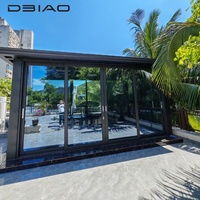 Puerta Corredera de Patio de Aluminio con Rotura de Puente Térmico de Tamaño Personalizado, con Doble Vidrio Templado, Insonorizada