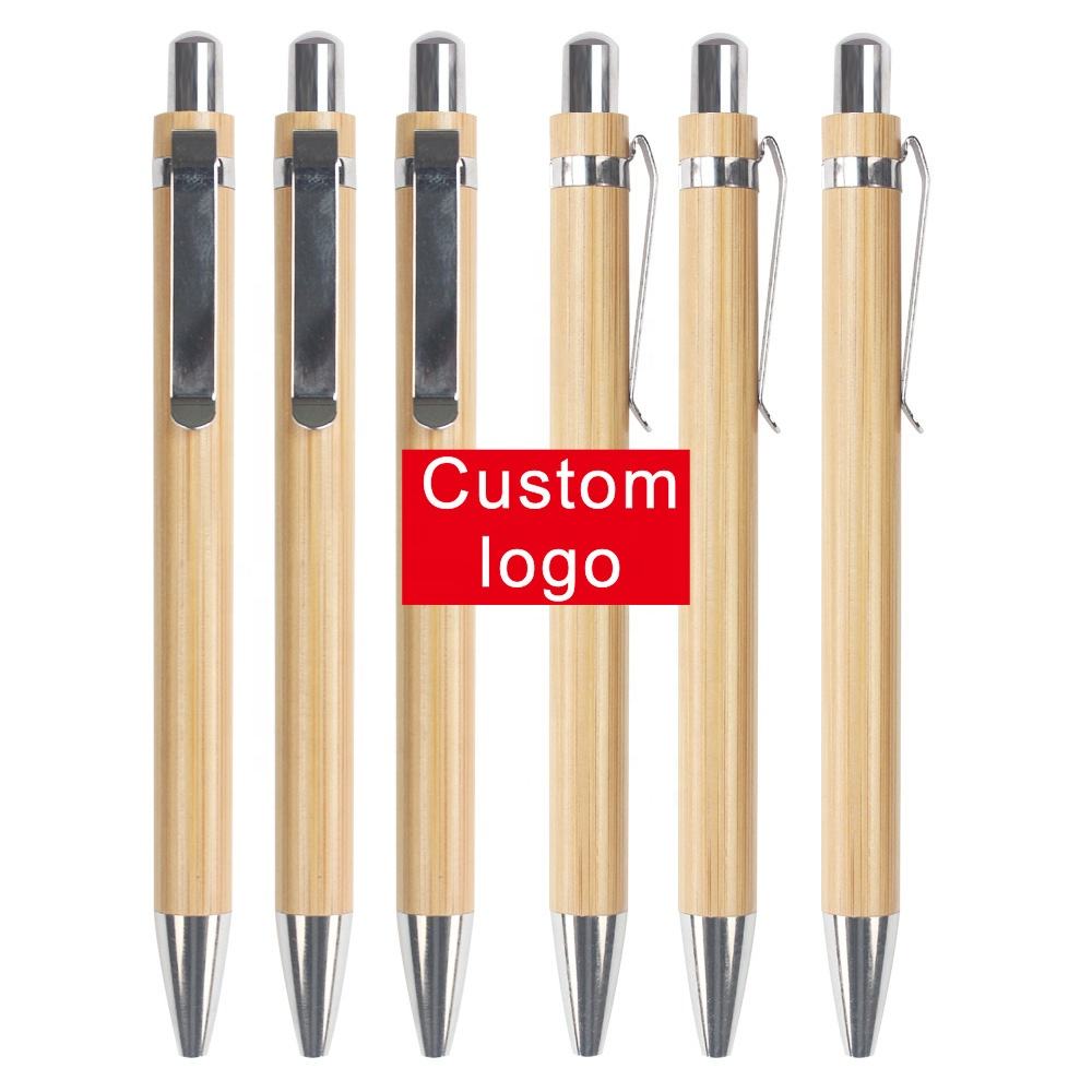 2025 CW Eco Friendly Bamboo Pens With High Quality Personalized Promotional  Wood Custom Logo Ballpoint Ball Point with logo