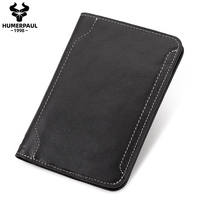 Portefeuille de voyage en cuir personnalisé, multi-cartes, design rétro, adapté aux hommes et aux femmes, accessoires de voyage essentiels.