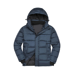 2024 nueva marca mejor calidad personalizado suave Shell Reversible poliéster hombres brillante abrigo de invierno estilo Casual cierre de cremallera promocional - Product Image 1
