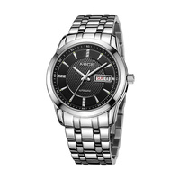 Relojes Mecánicos Minimalistas Personalizados OEM de 40 mm para Hombre, Calendario y Día de la Semana, Reloj Automático de Acero Inoxidable 316L con Correa Plateada