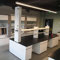 Dmwd — Table en acier de laboratoire, plateau de travail Central de résistant aux produits chimiques, sortie d'usine