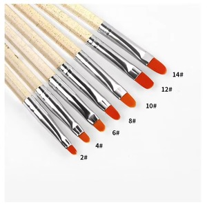 7Pcs/Set Nylon Hair UV Gel Acrylic Nail Art Builder <b>Brush</b> Pen Drawing Pens For Nail Design Nail Supplies For Professionals - Product Image 4