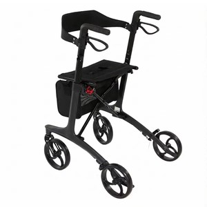 Deambulatore Pieghevole in Fibra di Carbonio con Certificazione CE, Altezza Regolabile, Leggero e <span class=keywords><strong>Portatile</strong></span> per Riabilitazione Anziani - Product Image 2